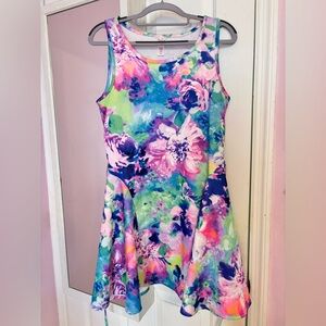 Justice Pink A-Line Sundress Scoop Neck Sleeveless- Sz 20